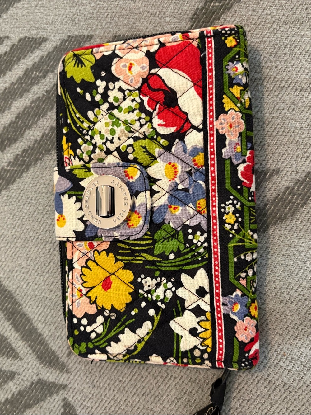 Vera Bradley Poppy Fields Turn Lock Wallet